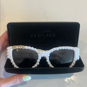 Versace White Pearl 'Bride' Sunglasses